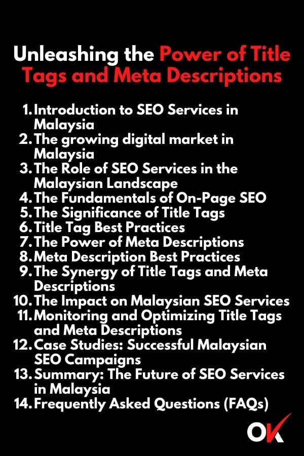 1 title tags and meta descriptions